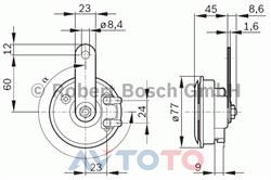 Сигнал звуковой Bosch 9320332802