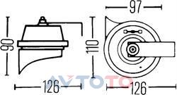 Сигнал звуковой Hella 3FG002924011