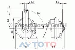 Сигнал звуковой Bosch 6033FB1193